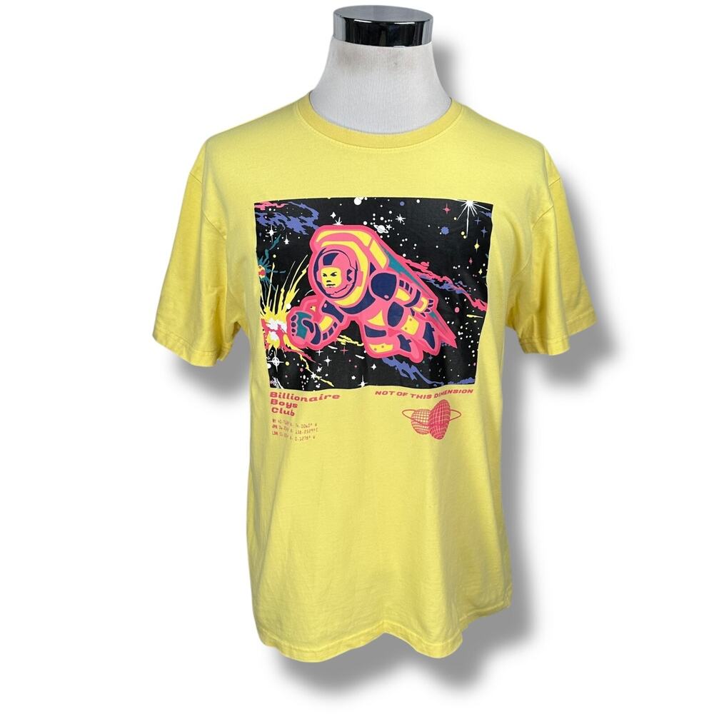 Billionaire Boys‎ Club Hyperspace T-Shirt Men’s XL Yellow Pink 100% Cotton BBC